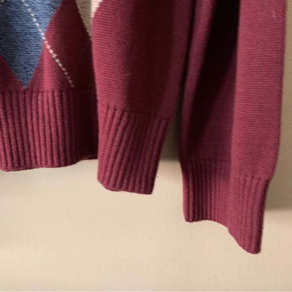 NWT Dockers Maroon Crewneck Argyle Pullover Sweater Size XXL - Picture 7 of 9